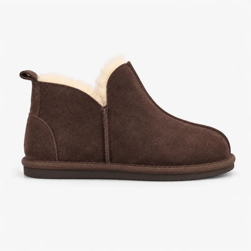 HOS Sheepskin TIA Womens Slipper Boots Espresso made by Shuperb