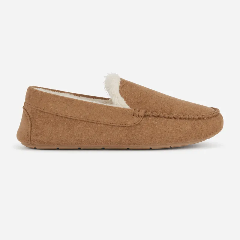 Jo & Joe ALBIE Mens Moccasin Slippers Tan made by Shuperb