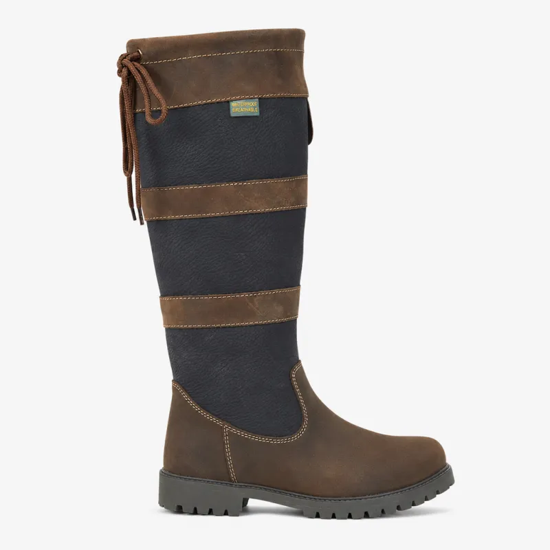 Woodland HARRIET Womens Tall Boots Brown/Navy made by Shuperb