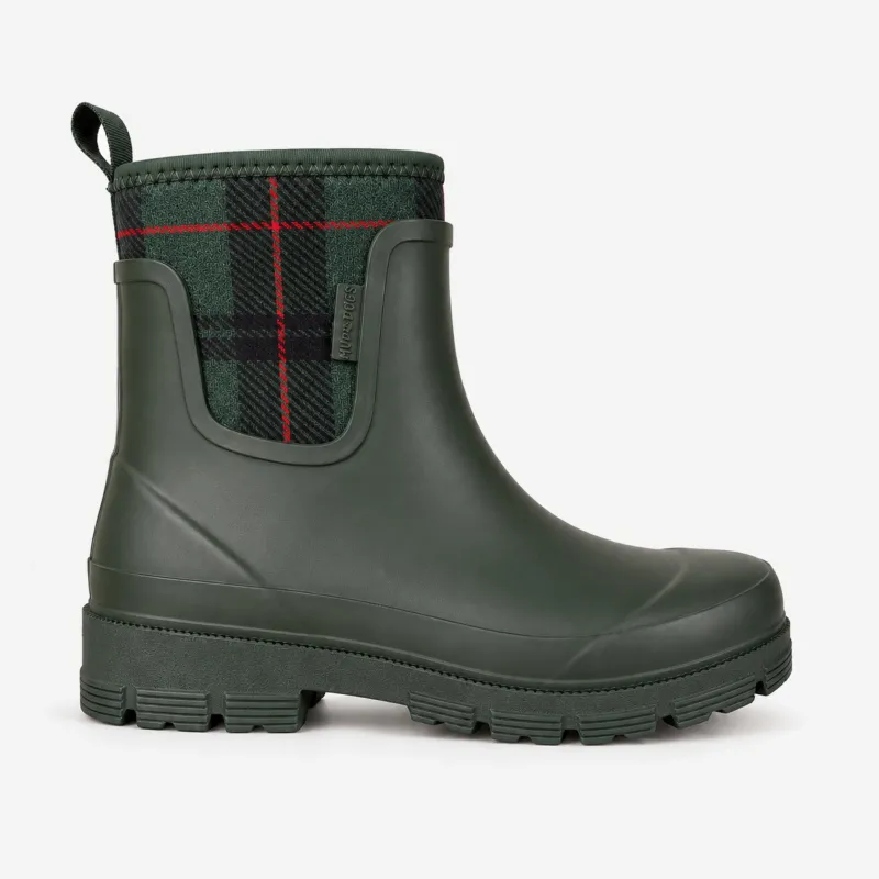 Mud Dogs BROOKE Womens Ankle Neoprene Wellies Green Check made by Shuperb