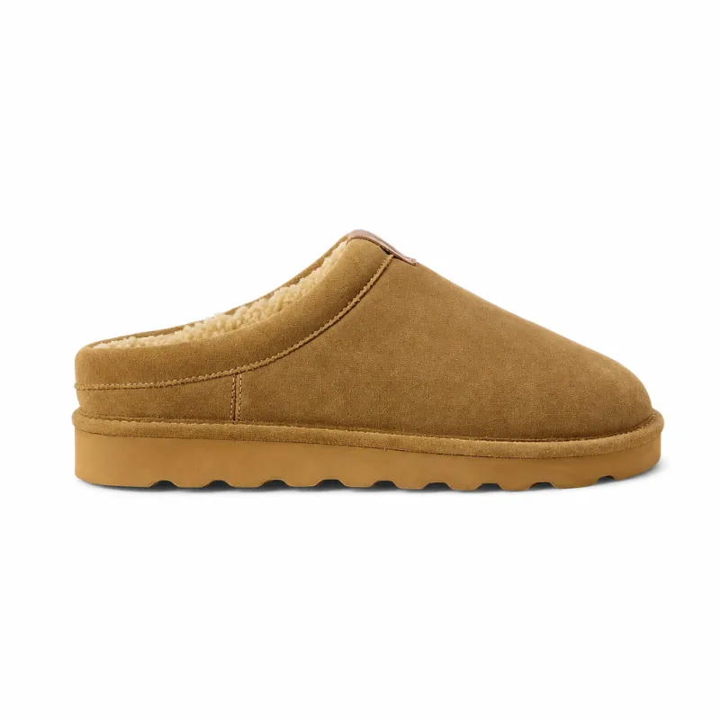 Polo Ralph Lauren READE CLOG Mens Mules Brown Suede with Tonal made by Polo by Ralph Lauren