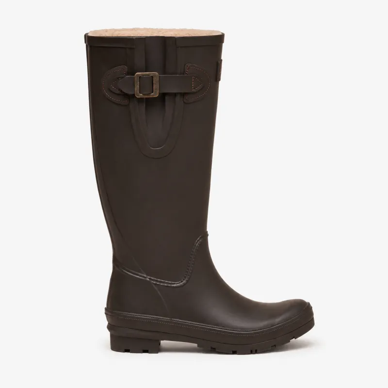 Joules HOUGHTON FUR LINED Womens Wellingtons Brown made by Joules