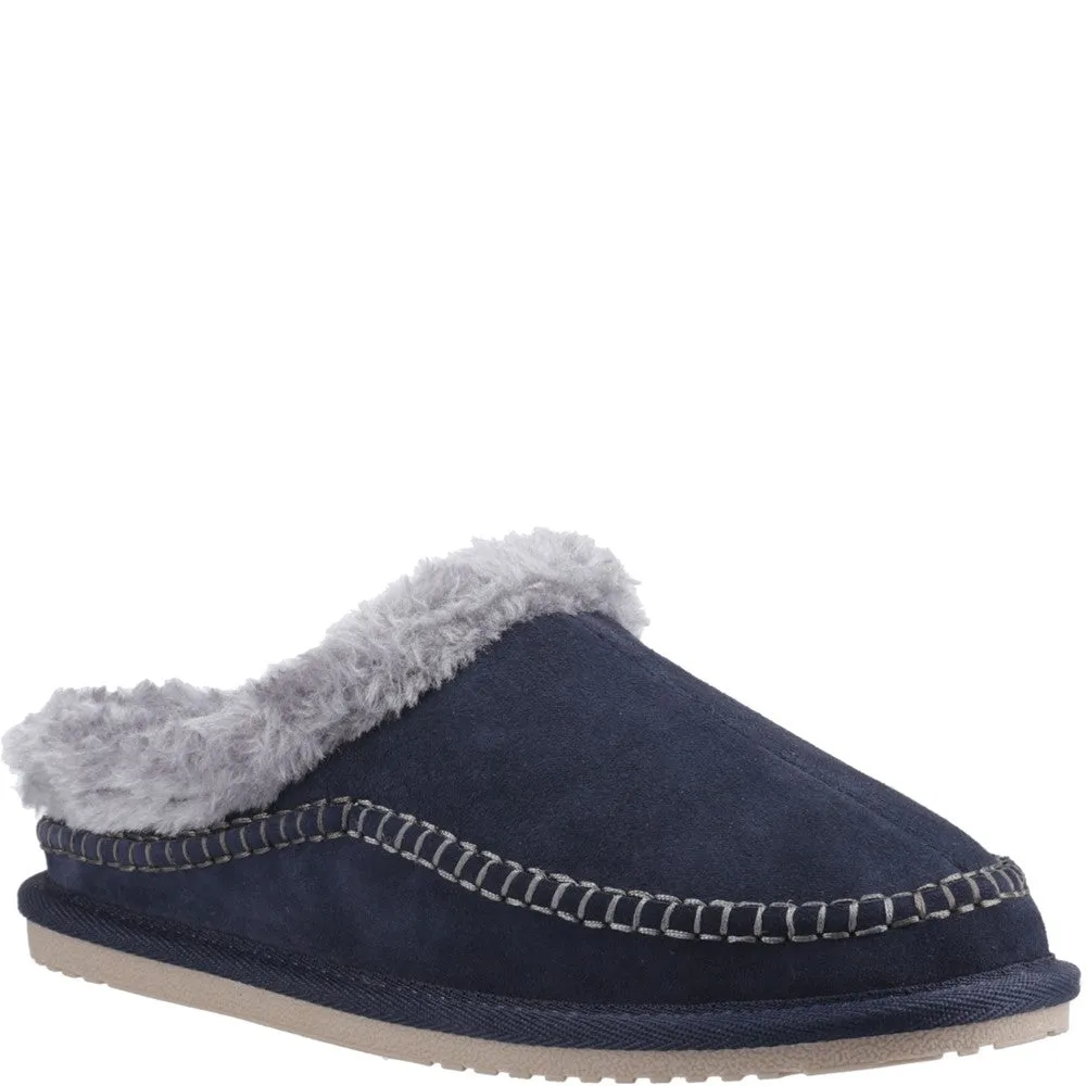 Hush Puppies Atticus Mens Full Slippers Navy sold by Shuperb