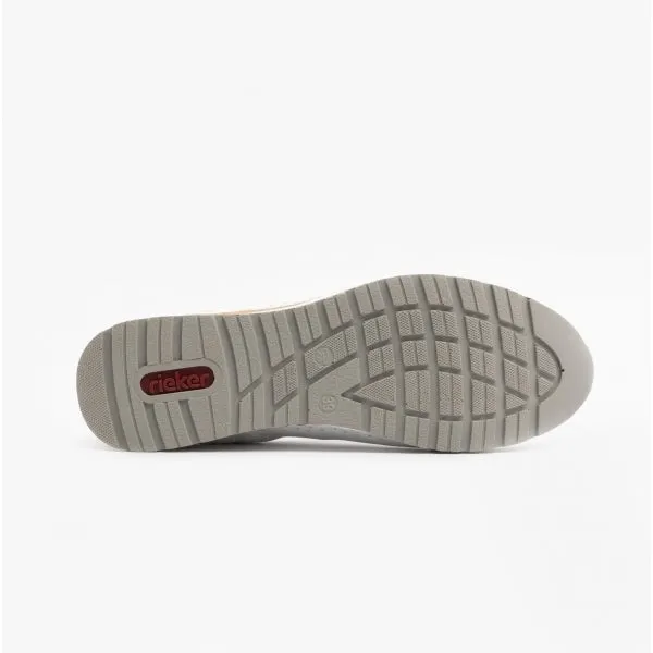 544G6-91 Ladies Lace-Up Trainers Beige Multi sold by Shuperb product image thumbnail 4