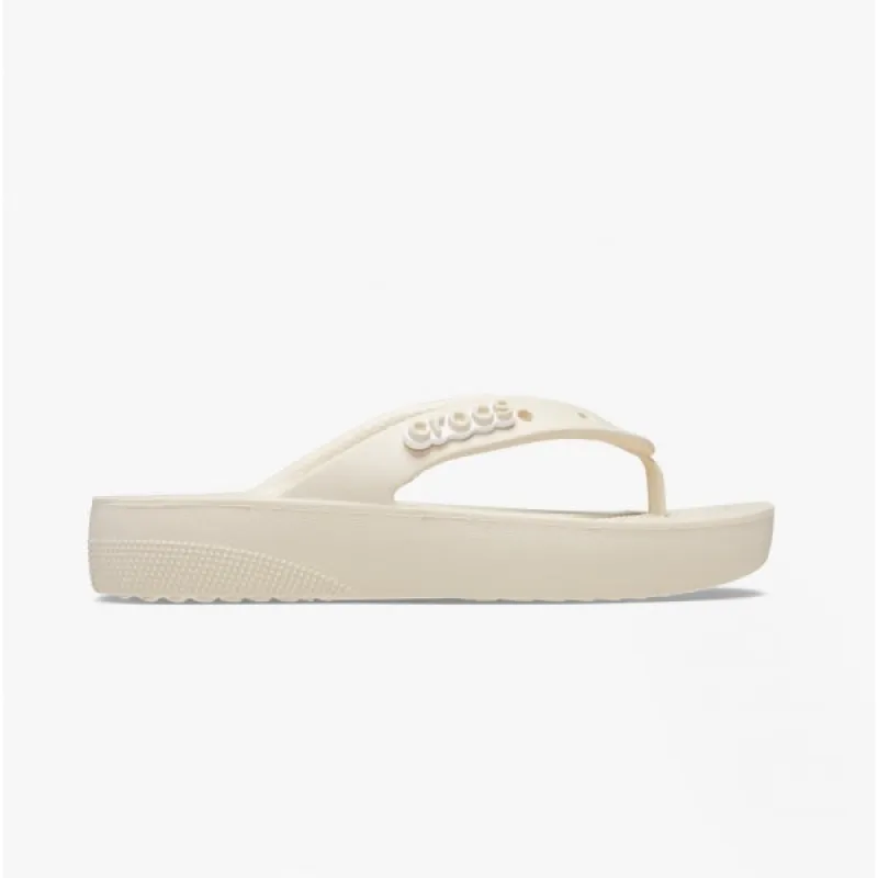 Crocs 207714-2Y2 CLASSIC PLATFORM FLIP Womens Flip-Flops Bone sold by Shuperb
