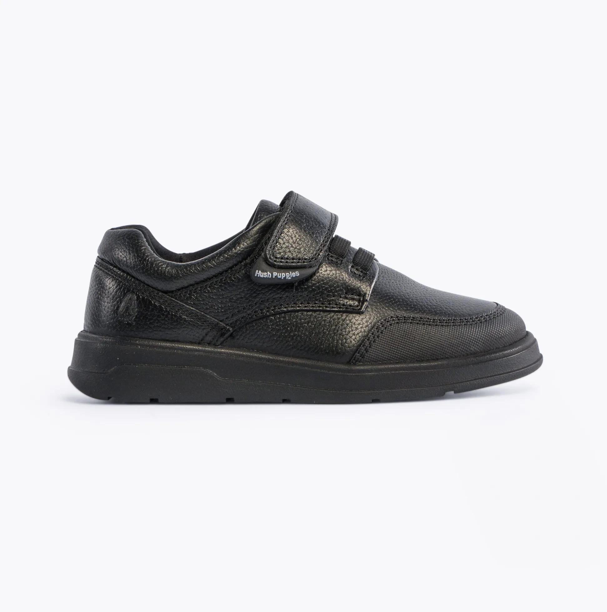 Hush Puppies ROWAN Boys Leather School Shoes Black sold by Shuperb