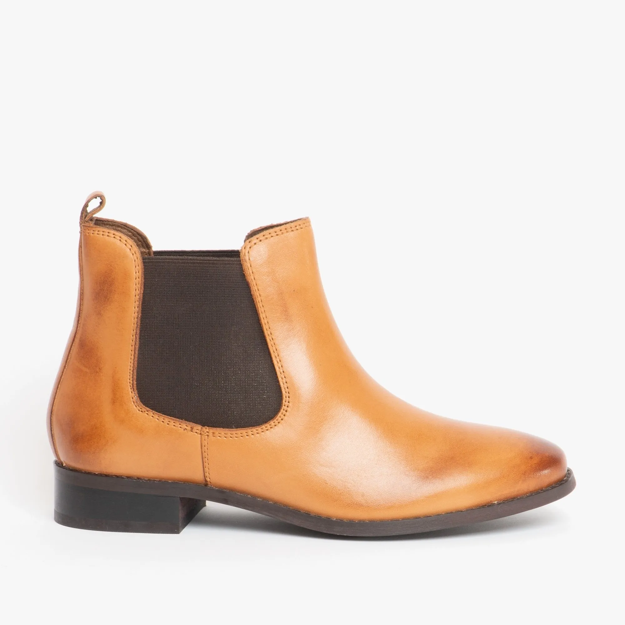 Shuperb PIPPA Womens Leather Chelsea Boots Tan sold by Shuperb