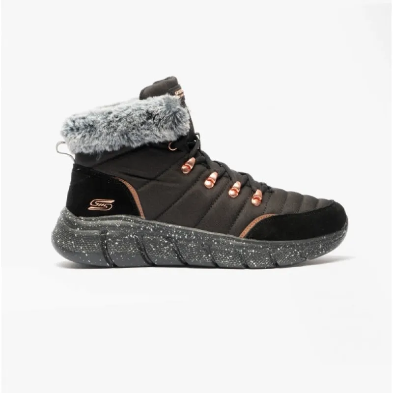 Skechers 117339/BBK BOBS B FLEX-JOLLY DARLING Womens Sneaker Boots Black made by Skechers