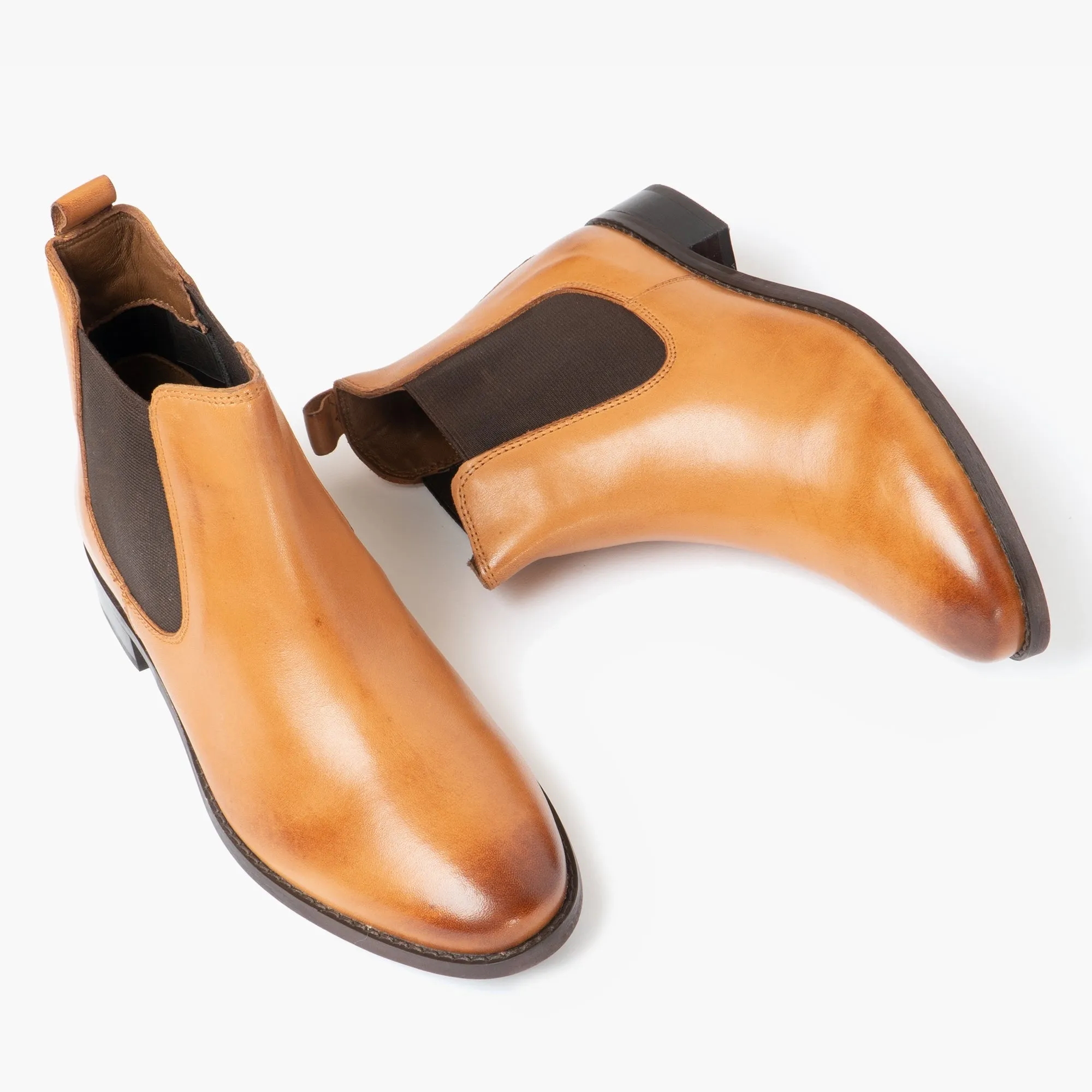 Shuperb PIPPA Womens Leather Chelsea Boots Tan sold by Shuperb product image thumbnail 4