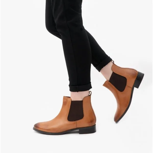 Shuperb PIPPA Womens Leather Chelsea Boots Tan sold by Shuperb product image thumbnail 2