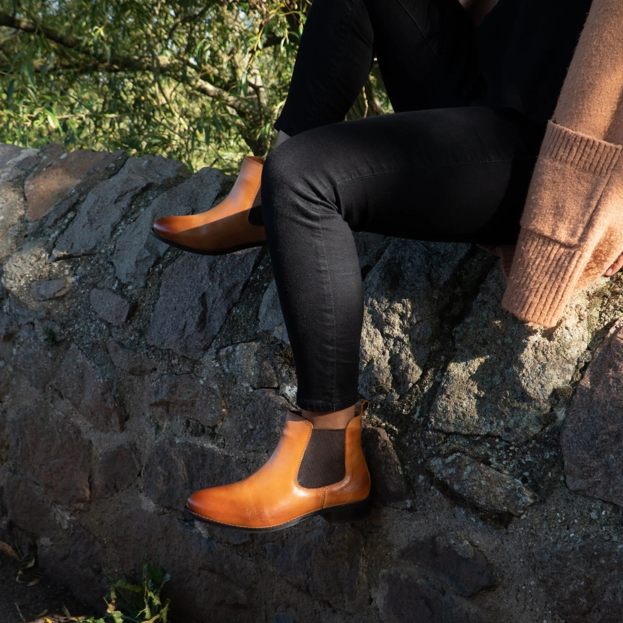 Shuperb PIPPA Womens Leather Chelsea Boots Tan sold by Shuperb product image thumbnail 3