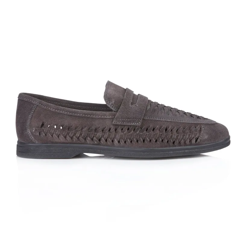 PERTH Mens Loafers Grey sold by Shuperb