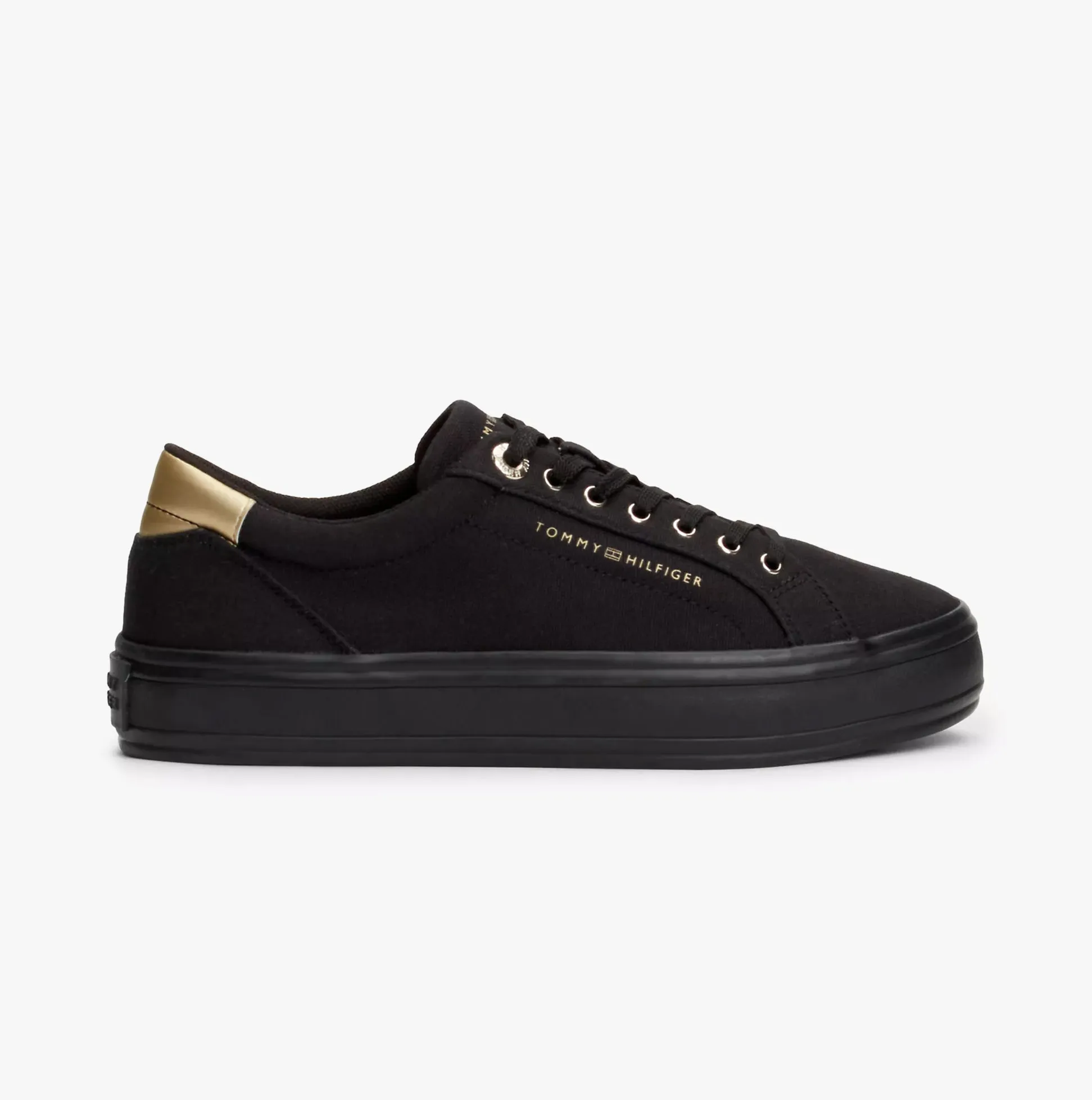 ESSENTIAL CANVAS Womens Sneakers Black sold by Shuperb