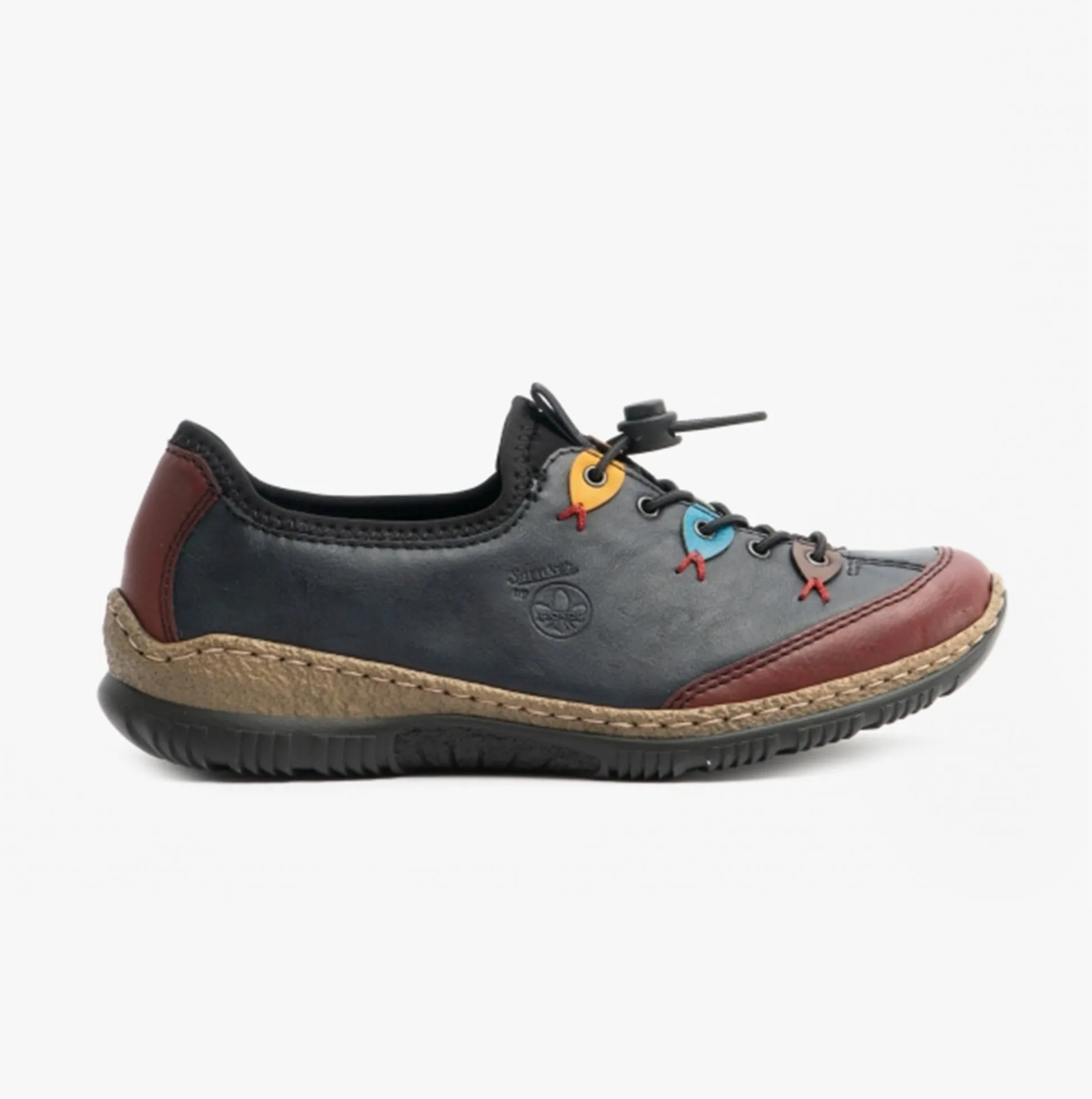 Rieker N3271-35 Womens Shoes Navy/Combi sold by Shuperb