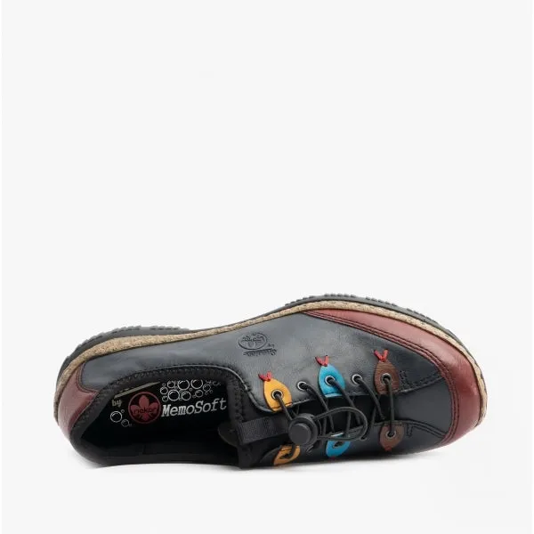 Rieker N3271-35 Womens Shoes Navy/Combi sold by Shuperb product image thumbnail 4