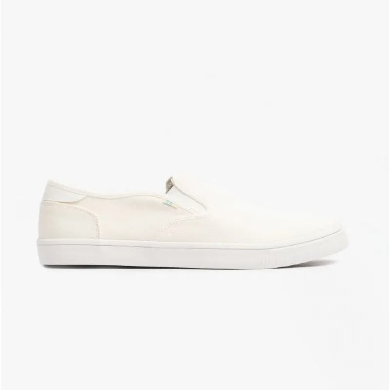 TOMS BAJA Mens Slip On Canvas Shoes White sold by Shuperb