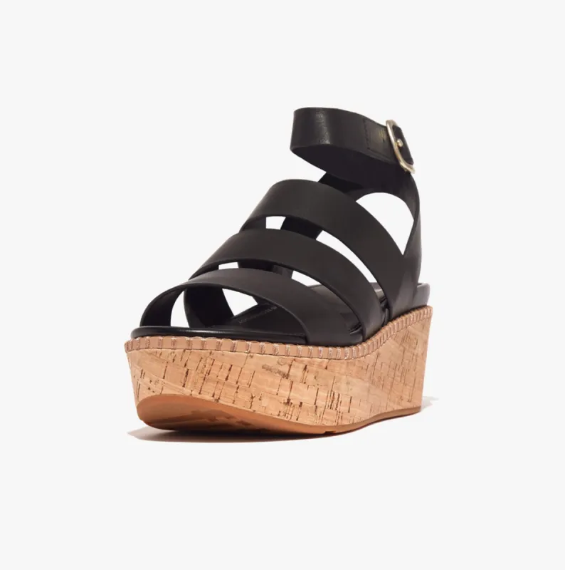 ELOISE STRAPPY WEDGE Womens Wedge Black sold by Shuperb