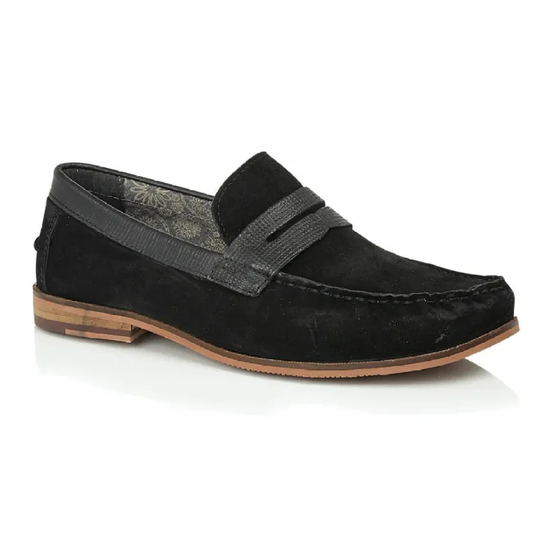 ANCONA Mens Loafers Black sold by Shuperb