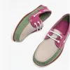 Hush Puppies HATTIE Womens Leather Boat Shoes Green/Pink/Grey sold by Shuperb