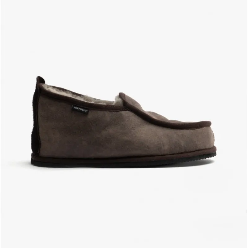 ARNE Mens Sheepskin Slipper Boots Antique/Stone sold by Shuperb