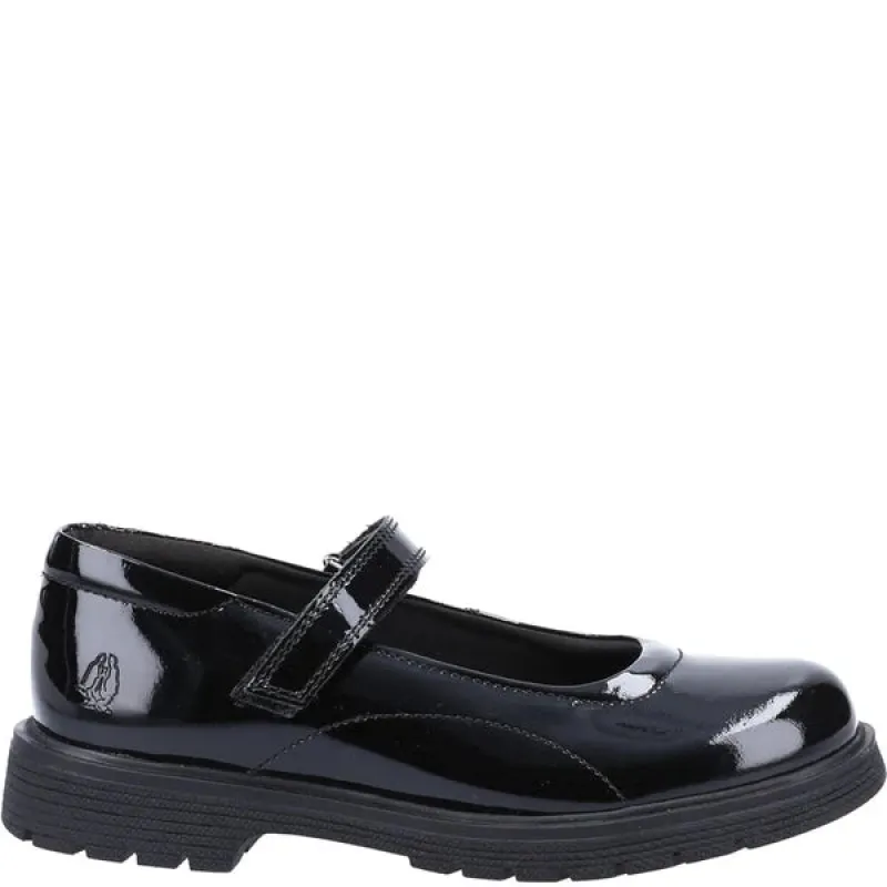 Hush Puppies TALLY Girls School Shoes Black Patent sold by Shuperb