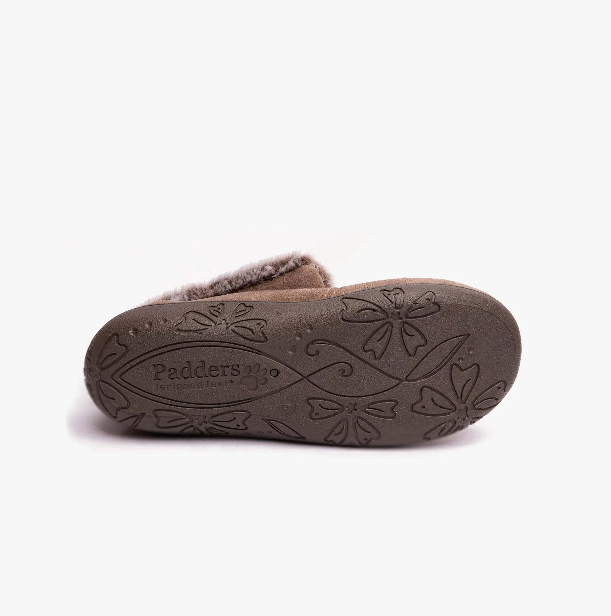 Padders FLORRIE Womens (2E Fit) Mule Slippers Taupe Combi sold by Shuperb product image thumbnail 3