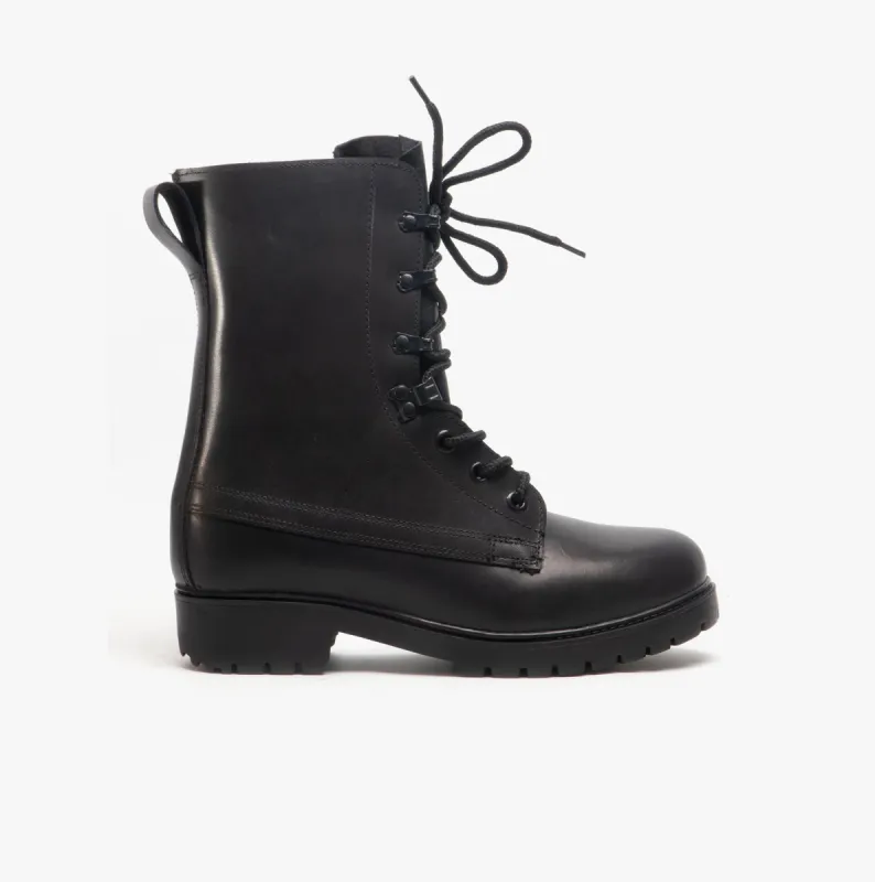 Grafters M9666A Unisex Leather Assault Boots Black sold by Shuperb