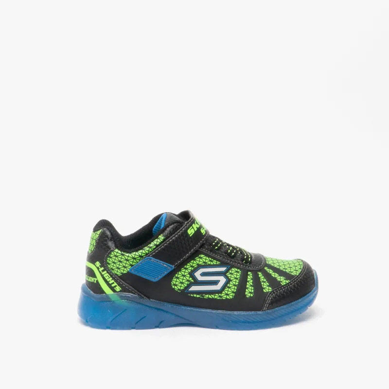 Skechers 401520N/BBLM ILLUMI-BRIGHTS Boys Trainers Blue/Lime sold by Shuperb