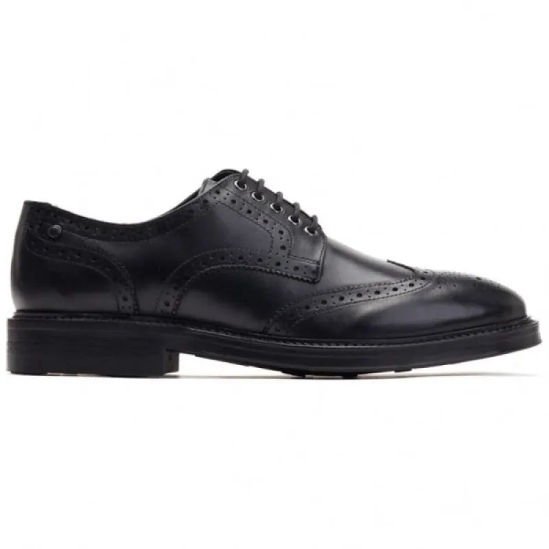 Base London BRYCE Mens Leather Brogue Shoes Black sold by Shuperb