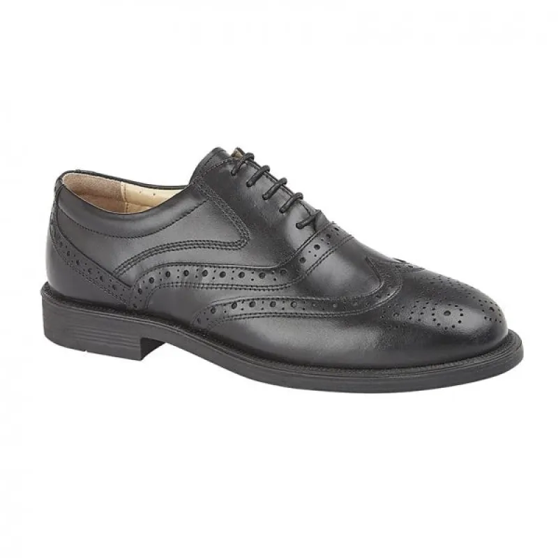 Grafters THE ORIGINAL Mens Brogue Leather Shoes Black sold by Shuperb