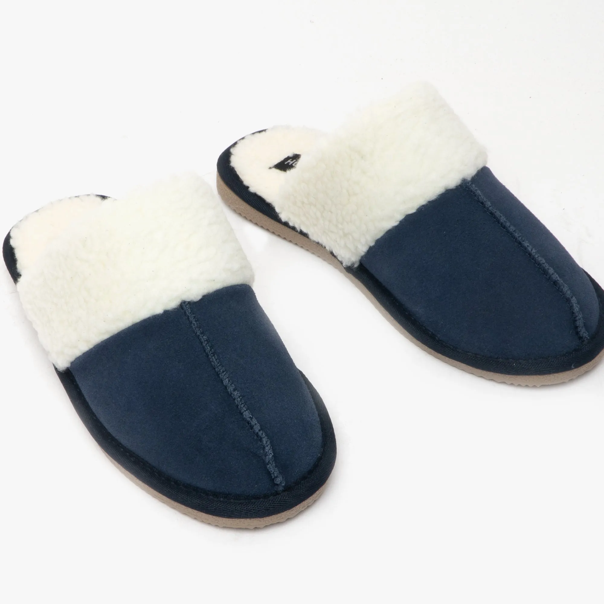 Hush Puppies ARIANNA Womens Suede Mule Slippers Navy sold by Shuperb product image thumbnail 4