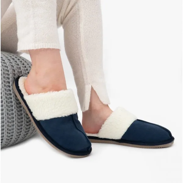 Hush Puppies ARIANNA Womens Suede Mule Slippers Navy sold by Shuperb product image thumbnail 2