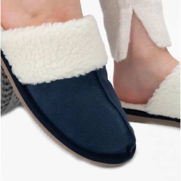 Hush Puppies ARIANNA Womens Suede Mule Slippers Navy sold by Shuperb product image thumbnail 3