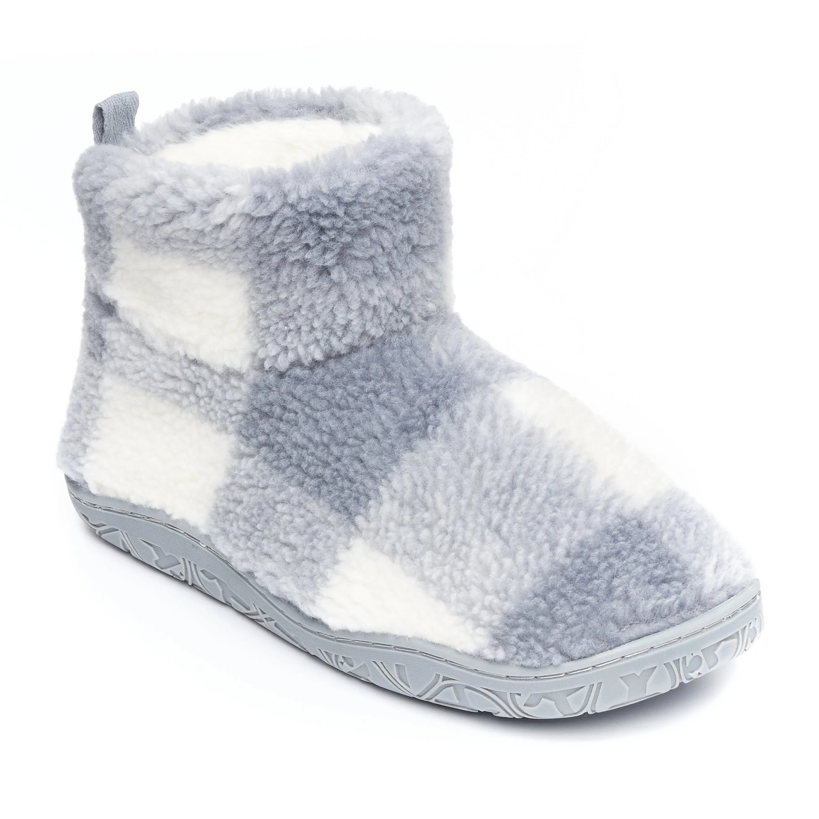 Bedroom Athletics CELESTE Womens Slipper Boots Grey Check sold by Shuperb