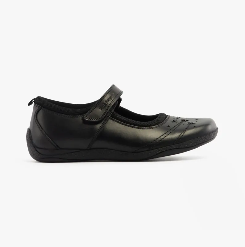 Hush Puppies AMBER JUNIOR Girls Leather School Shoes Black sold by Shuperb