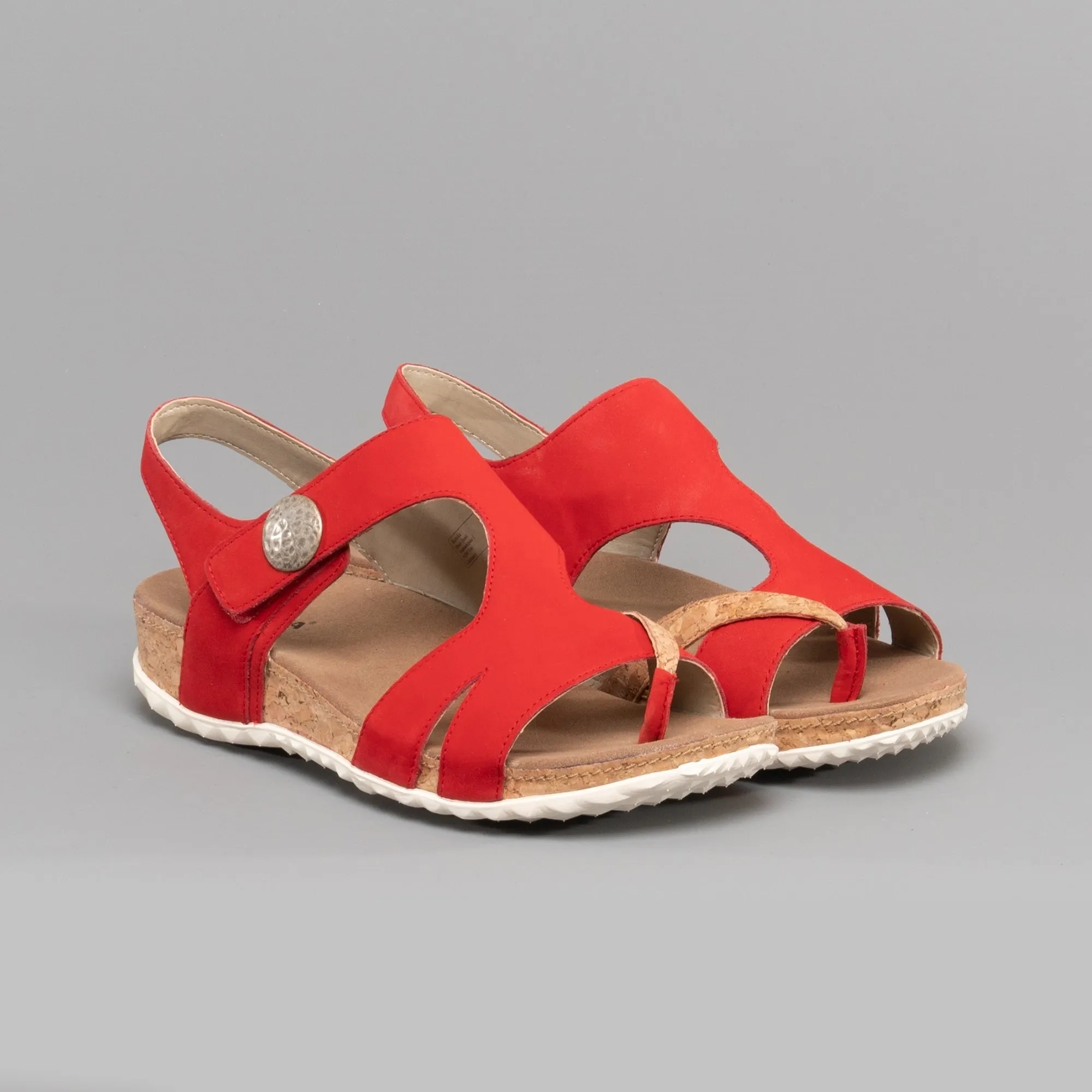 Romika FLORENZ 04 Womens Leather Touch Fasten Sandals Red Combi sold by Shuperb product image thumbnail 2
