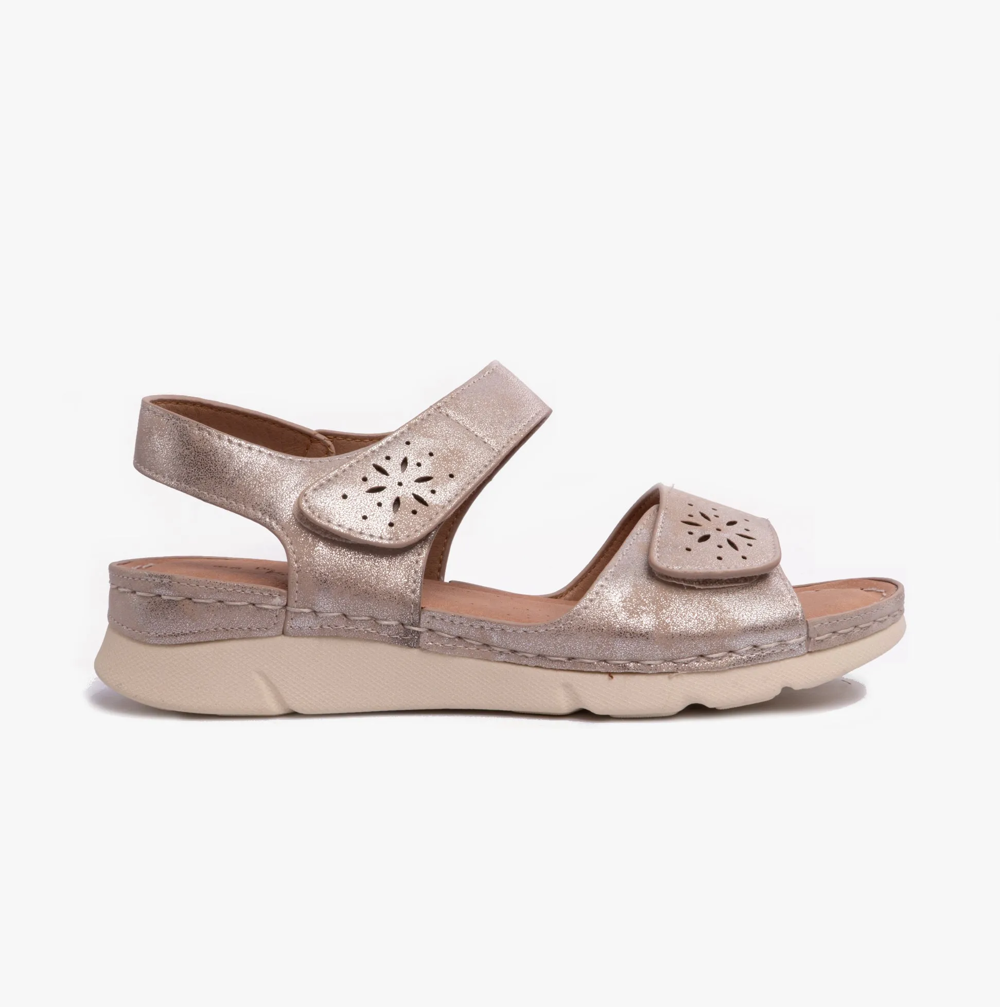 Dr Keller MARIE Womens Sandals Beige Metalic sold by Shuperb