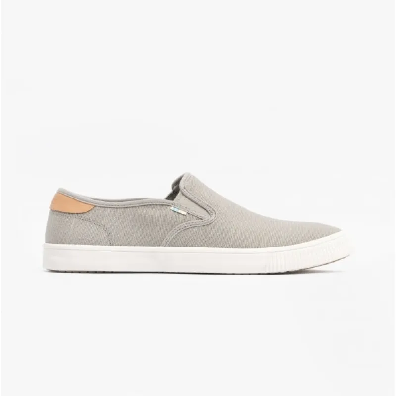 TOMS BAJA Mens Slip On Canvas Shoes Grey sold by Shuperb