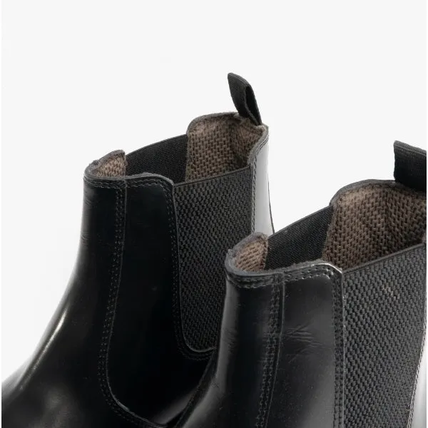 STB ELLIS Unisex Leather Air Cushioned Dealer Boots Polished Black sold by Shuperb product image thumbnail 5