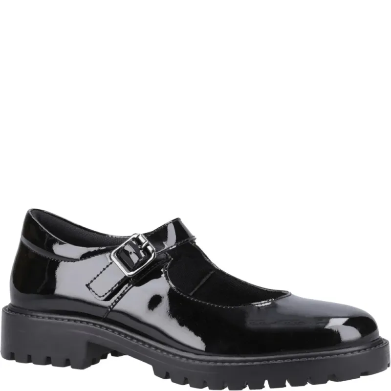 AURORA PATENT JNR Girls Shoes Black sold by Shuperb