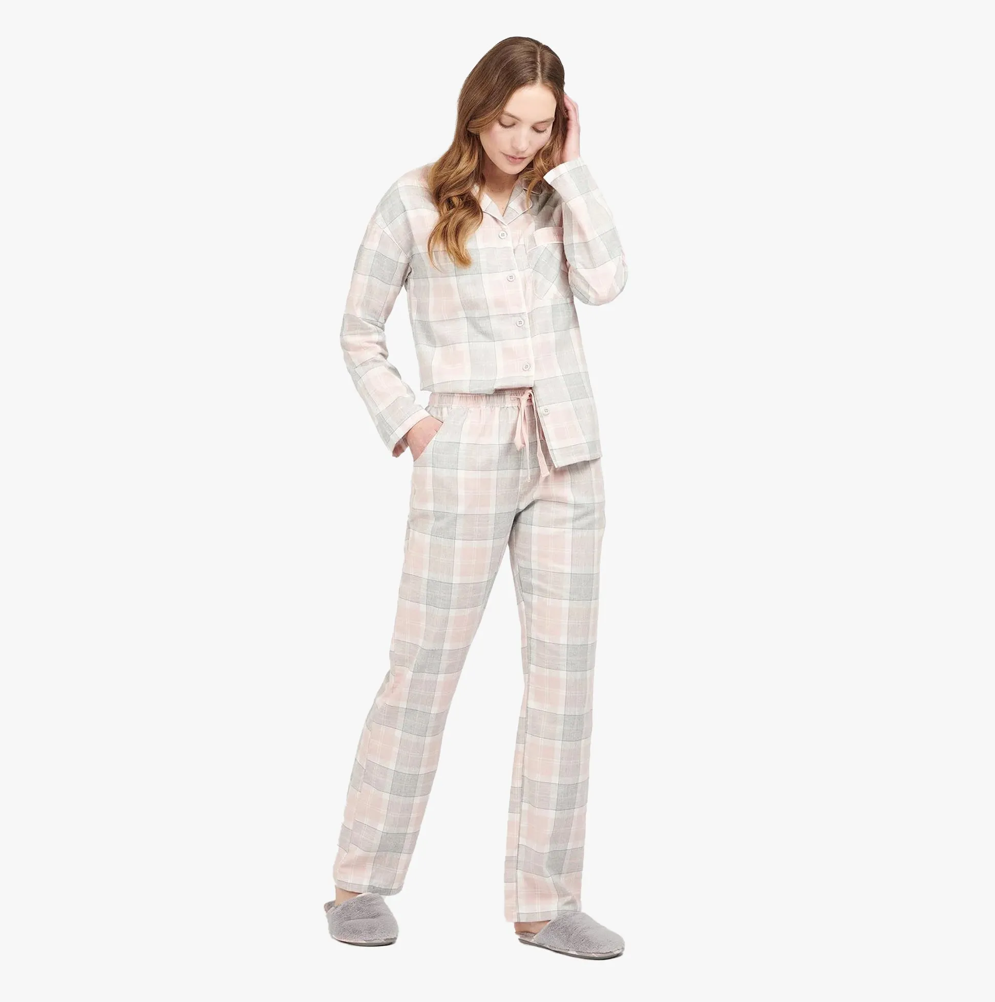 ELLERY Womens Pyjama Set Pink Tartan sold by Shuperb