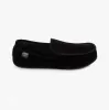 Totes Isotoner PERFORATED SUEDETTE Moccasin Slippers Mens Black sold by Shuperb