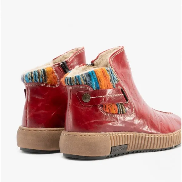 Josef Seibel MAREN 19 Womens Leather Ankle Boots Hibiscus/Combi sold by Shuperb product image thumbnail 5