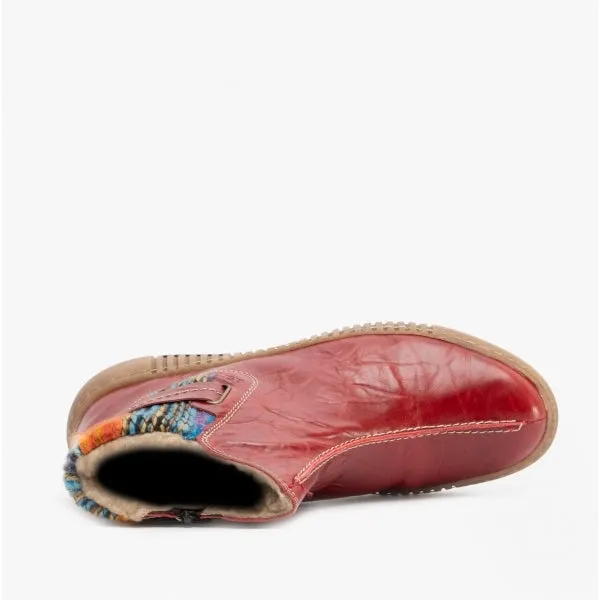 Josef Seibel MAREN 19 Womens Leather Ankle Boots Hibiscus/Combi sold by Shuperb product image thumbnail 4