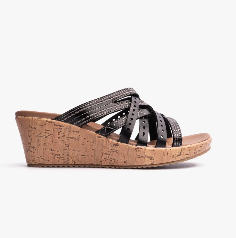 Skechers 119578/BLK BEVERLEE - HOT SPRING Womens Sandals Black sold by Shuperb