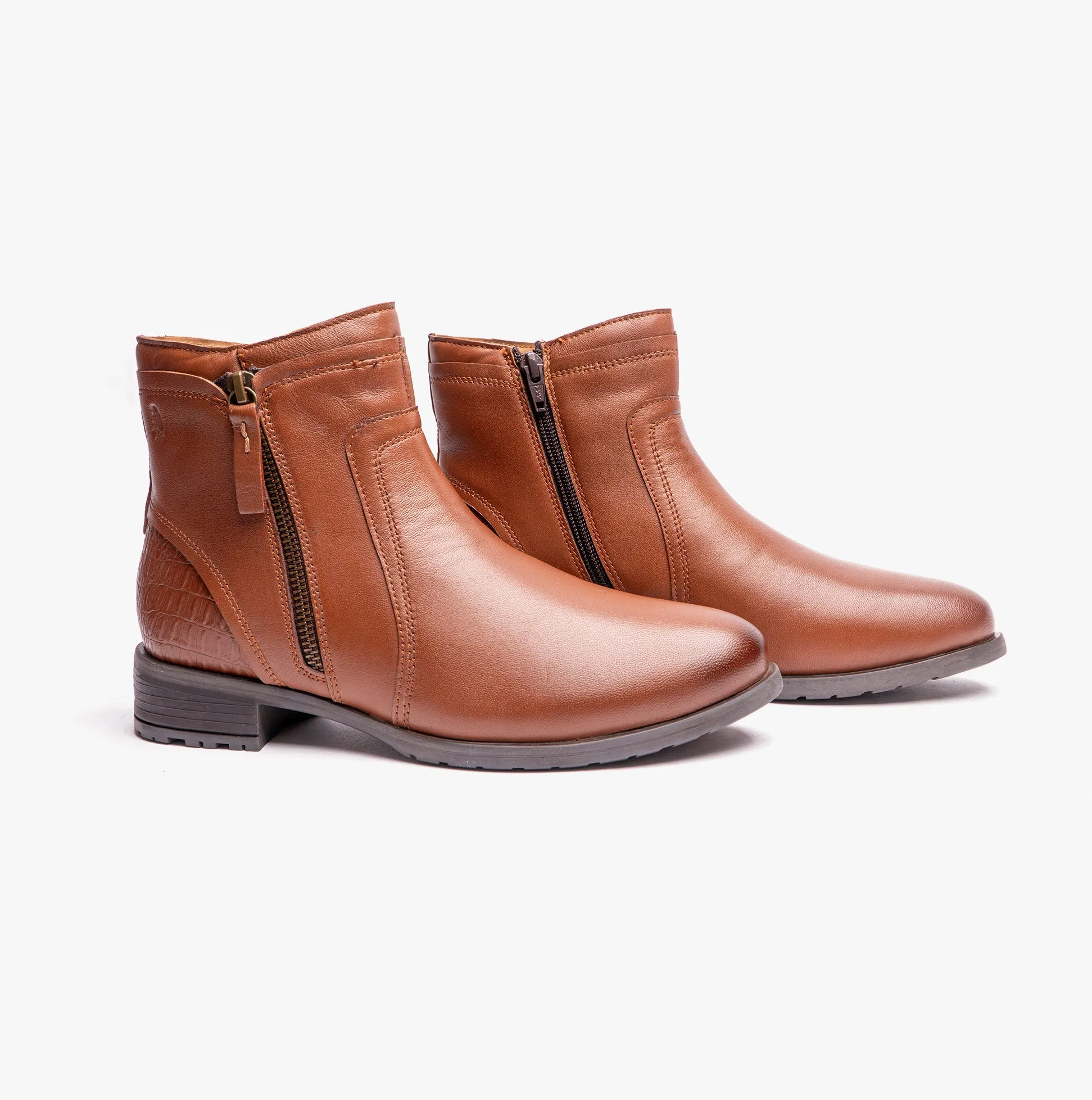 Hush Puppies SCARLETT Womens Leather Ankle Boots Tan sold by Shuperb product image thumbnail 3