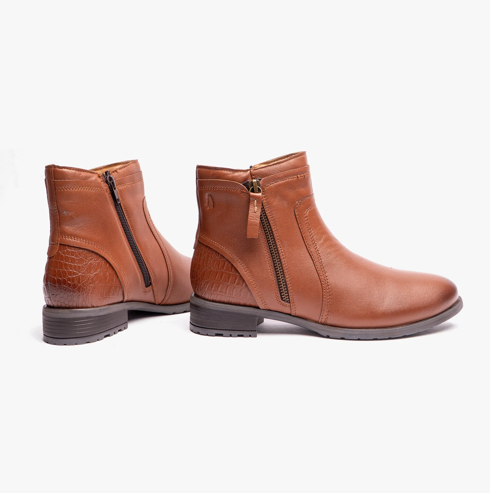 Hush Puppies SCARLETT Womens Leather Ankle Boots Tan sold by Shuperb product image thumbnail 2