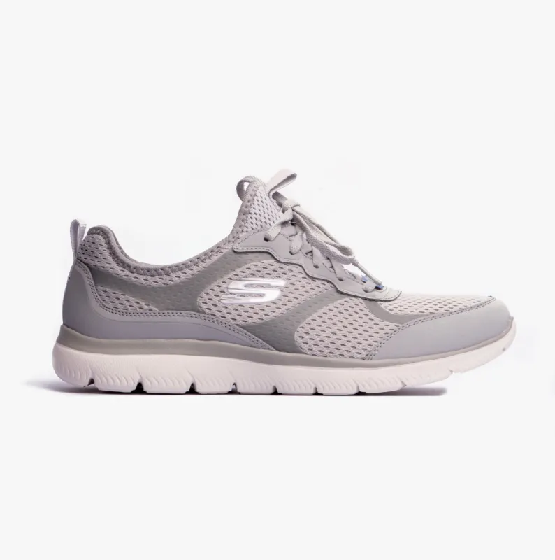 SUMMITS-FREE CLASSICS Ladies Lace-Up Trainers Light Grey sold by Shuperb