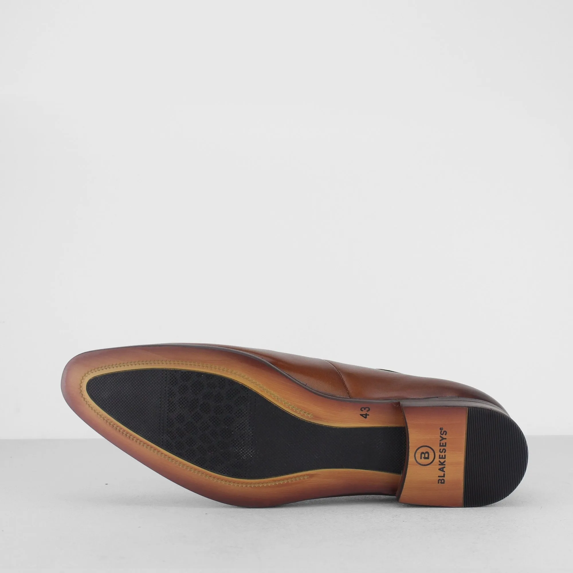 Blakeseys MASHAM Mens Leather Plain Toe Oxford Shoes Tan sold by Shuperb product image thumbnail 3