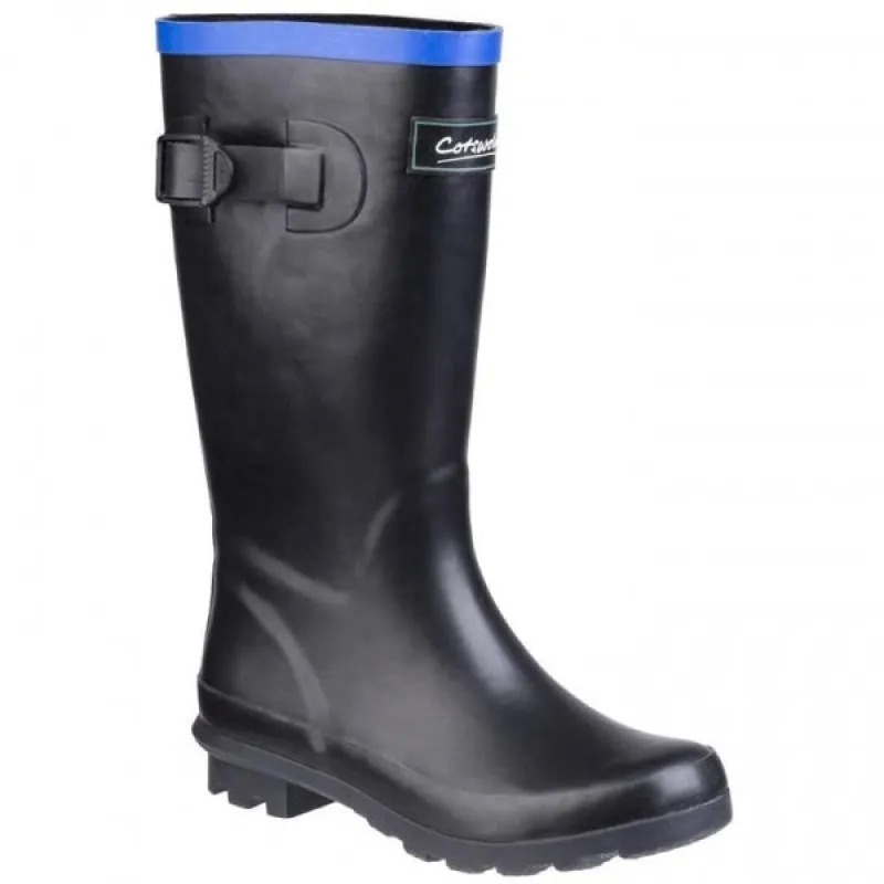 Cotswold FAIRWEATHER Boys Rubber Wellington Boots Black sold by Shuperb